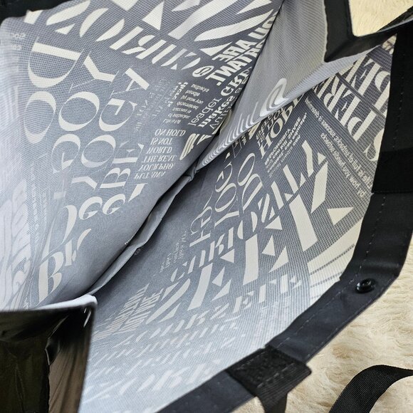 Lululemon Large Black Reusable Gift Shopping Tote Bag Lot of 2 - Picture 4 of 5